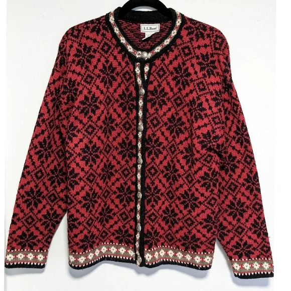 Vintage L.L. Bean Nordic Style Sweater - Picture 1 of 6
